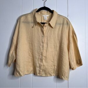 H&M Beige Button Down Shirt